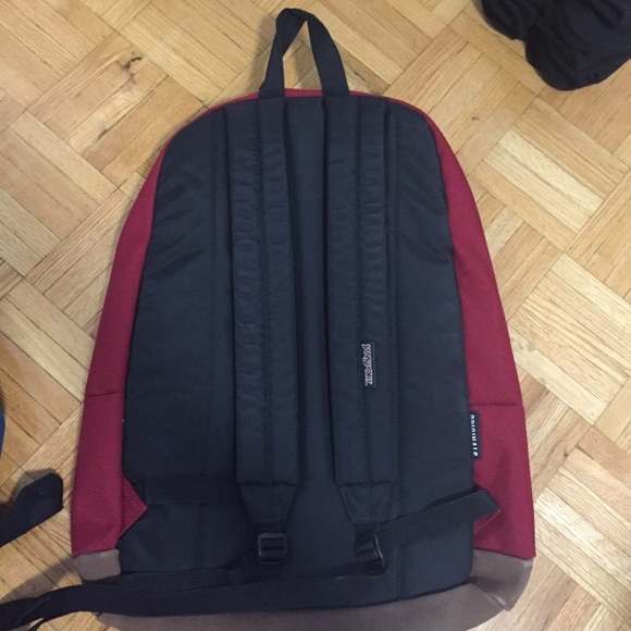 Jansport Backpack + Leather Bottom - Picture 2 of 3
